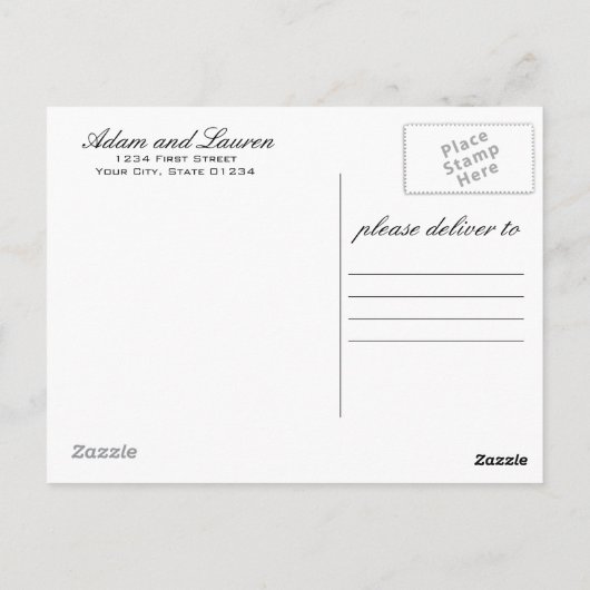 Voeg uw eigen foto's krijtbord dank u briefkaart (Achterkant)