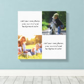 Voeg uw eigen foto's, tekst en achtergrond toe wer canvas afdruk (Insitu (Houten vloer))