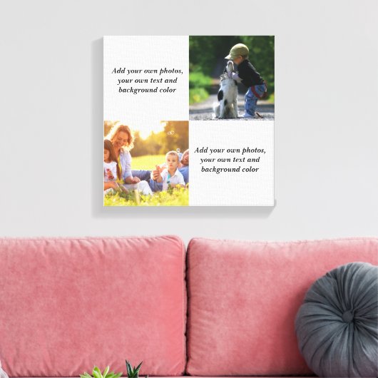 Voeg uw eigen foto's, tekst en achtergrond toe wer canvas afdruk (Insitu (Woonkamer))