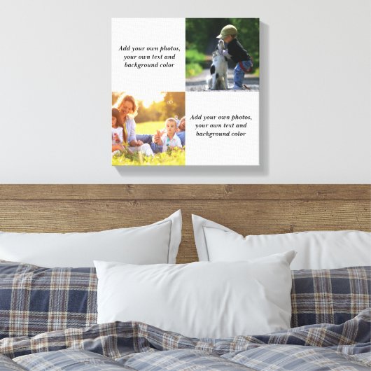 Voeg uw eigen foto's, tekst en achtergrond toe wer canvas afdruk (Insitu (Slaapkamer))