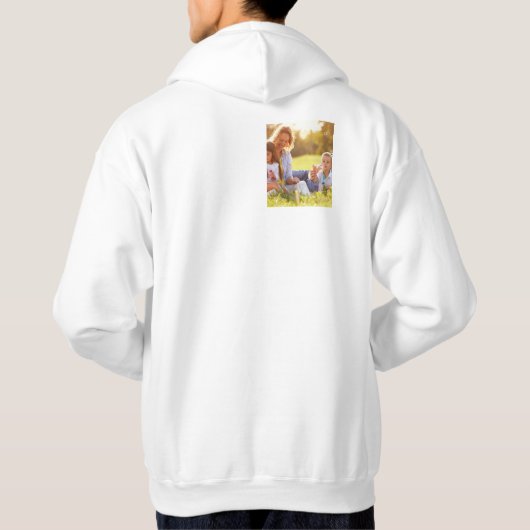 Voeg uw eigen foto's, tekst en achtergrond toe wer hoodie (Achterkant)