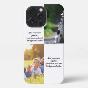 Voeg uw eigen foto's, tekst en achtergrond toe wer iPhone 13 pro hoesje