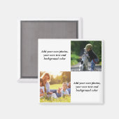 Voeg uw eigen foto's, tekst en achtergrond toe wer magneet (Voorkant / Achterkant)