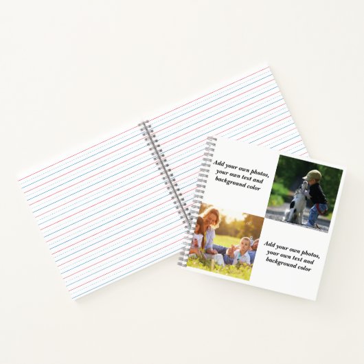 Voeg uw eigen foto's, tekst en achtergrond toe wer notitieboek (Binnen)