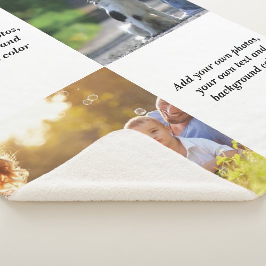 Voeg uw eigen foto's, tekst en achtergrond toe wer sherpa deken (3/4)