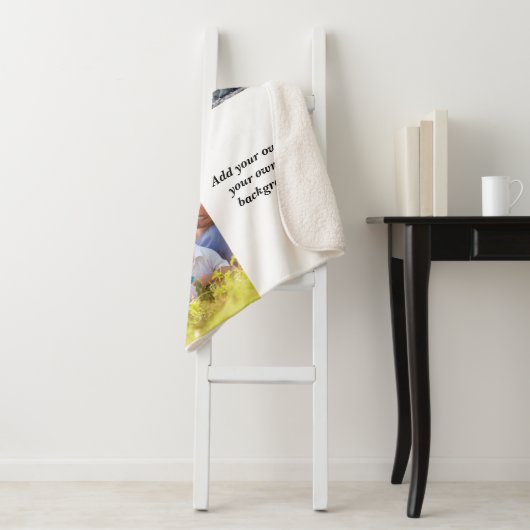 Voeg uw eigen foto's, tekst en achtergrond toe wer sherpa deken (In situ)