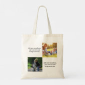 Voeg uw eigen foto's, tekst en achtergrond toe wer tote bag (Achterkant)