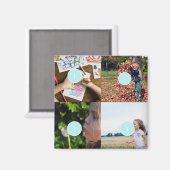 Voeg uw eigen foto's toe  4 afbeelding magneet (Voorkant / Achterkant)