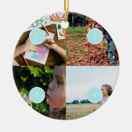 Voeg uw eigen foto's toe  4 afbeelding versiering keramisch ornament