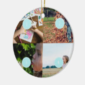 Voeg uw eigen foto's toe  4 afbeelding versiering keramisch ornament (Links)