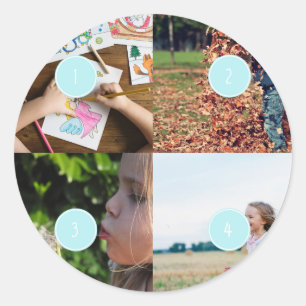 Voeg uw eigen foto's toe 4 afbeeldingen sticker
