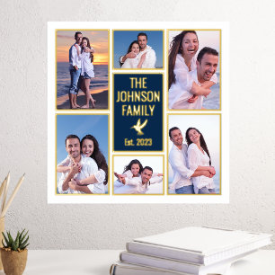 Voeg uw eigen foto's toe 6 Familie Foto Collage Folie Afdrukken