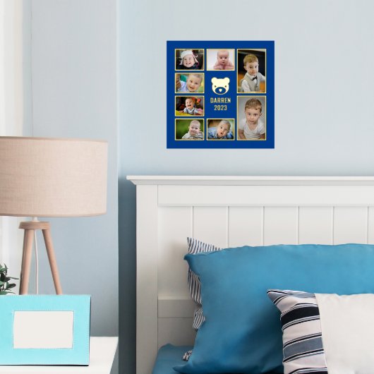 Voeg uw eigen foto's toe 7 Kindfotocollage Folie Afdrukken (Insitu (Slaapkamer))