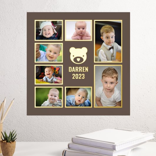 Voeg uw eigen foto's toe 7 Kindfotocollage Folie Afdrukken (Insitu (Desk 3))