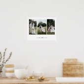 Voeg uw eigen Gepersonaliseerd 3 fotocollage toe Poster (Keuken)