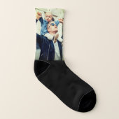 Voeg uw eigen gepersonaliseerde tekst en foto toe sokken (Links binnenkant)