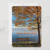 Voeg uw eigen Herfst voor foto-Memorial Service to Kaart (Voorkant)