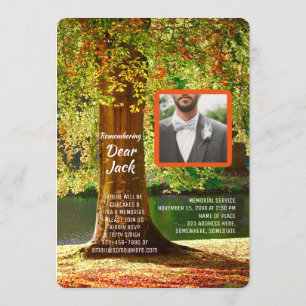 Voeg uw eigen Herfst voor foto-Memorial Service to Kaart