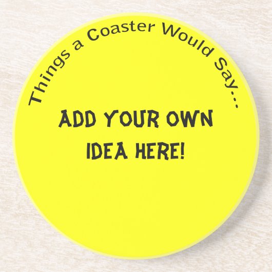 Voeg uw eigen ideeënOnderzetter toe Zandsteen Onderzetter (Voorkant)