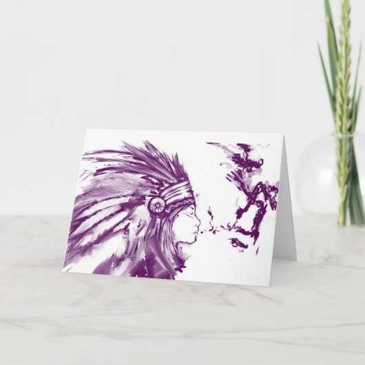 VOEG UW EIGEN Inheems Amerikaans Kunstwerk van de Kaart (Voorkant)