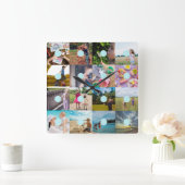 Voeg uw eigen Klok van de Collage van 16 Foto (Huis)