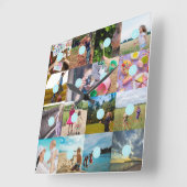 Voeg uw eigen Klok van de Collage van 16 Foto (Hoek)