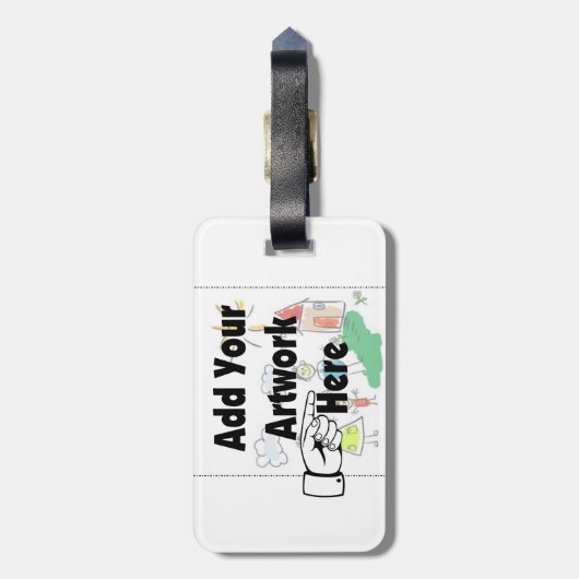 Voeg uw eigen Kunstwerk of Kunstwerk van het Kind Bagagelabel (Achterkant verticaal)