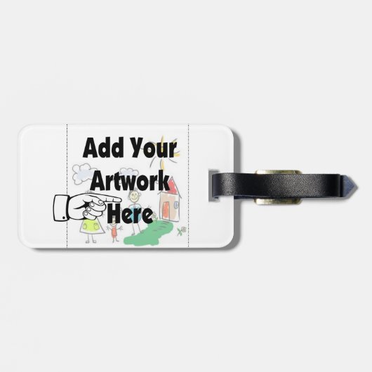 Voeg uw eigen Kunstwerk of Kunstwerk van het Kind  Bagagelabel (Achterkant horizontaal)