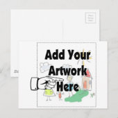 Voeg uw eigen Kunstwerk of Kunstwerk van het Kind  Briefkaart (Voorkant / Achterkant)