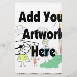 Voeg uw eigen Kunstwerk of Kunstwerk van het Kind  Briefpapier