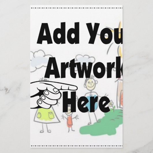 Voeg uw eigen Kunstwerk of Kunstwerk van het Kind  Briefpapier (Voorkant)