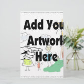 Voeg uw eigen Kunstwerk of Kunstwerk van het Kind  Briefpapier (Staand voorkant)