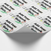 Voeg uw eigen Kunstwerk of Kunstwerk van het Kind  Cadeaupapier (Hoek)