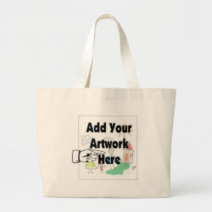 Voeg uw eigen Kunstwerk of Kunstwerk van het Kind  Grote Tote Bag