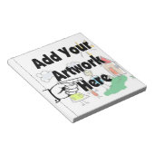 Voeg uw eigen Kunstwerk of Kunstwerk van het Kind  Notitieblok (Schuin)