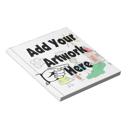 Voeg uw eigen Kunstwerk of Kunstwerk van het Kind  Notitieblok (Schuin)