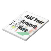 Voeg uw eigen Kunstwerk of Kunstwerk van het Kind  Notitieblok (Linkerzijde)