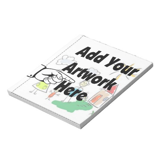 Voeg uw eigen Kunstwerk of Kunstwerk van het Kind Notitieblok (Linkerzijde)
