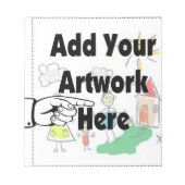 Voeg uw eigen Kunstwerk of Kunstwerk van het Kind  Notitieblok (Voorkant)