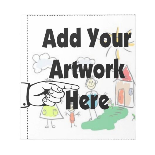 Voeg uw eigen Kunstwerk of Kunstwerk van het Kind  Notitieblok (Voorkant)