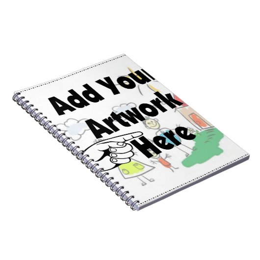 Voeg uw eigen Kunstwerk of Kunstwerk van het Kind Notitieboek (Rechterzijde)