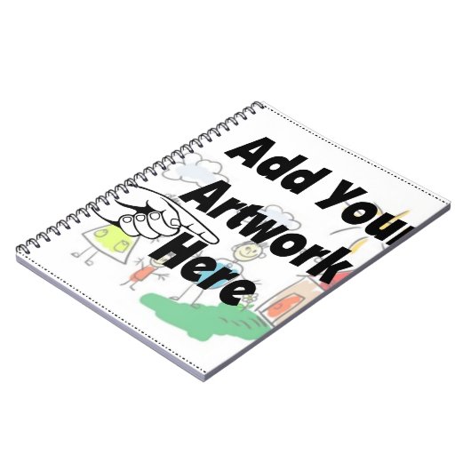 Voeg uw eigen Kunstwerk of Kunstwerk van het Kind Notitieboek (Linkerzijde)