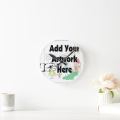 Voeg uw eigen Kunstwerk of Kunstwerk van het Kind  Ronde Klok (Huis)