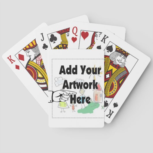 Voeg uw eigen Kunstwerk of Kunstwerk van het Kind  Speelkaarten (Achterkant)