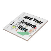 Voeg uw eigen Kunstwerk of Kunstwerk van het Kind  Tegeltje (Zijkant)