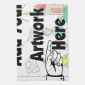 Voeg uw eigen Kunstwerk of Kunstwerk van het Kind Theedoek (Verticaal)