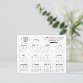 voeg uw eigen logo aangepaste tekst 2025 Kalender Briefkaart (Staand voorkant)