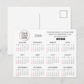 voeg uw eigen logo aangepaste tekst 2025 Kalender Briefkaart (Voorkant / Achterkant)