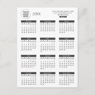 voeg uw eigen logo aangepaste tekst 2026 Kalender Briefkaart
