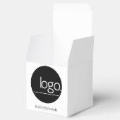 VOEG UW EIGEN LOGO EENVOUDIGE WIT-BEDRIJF TOE BEDANKDOOSJES (Geopend)